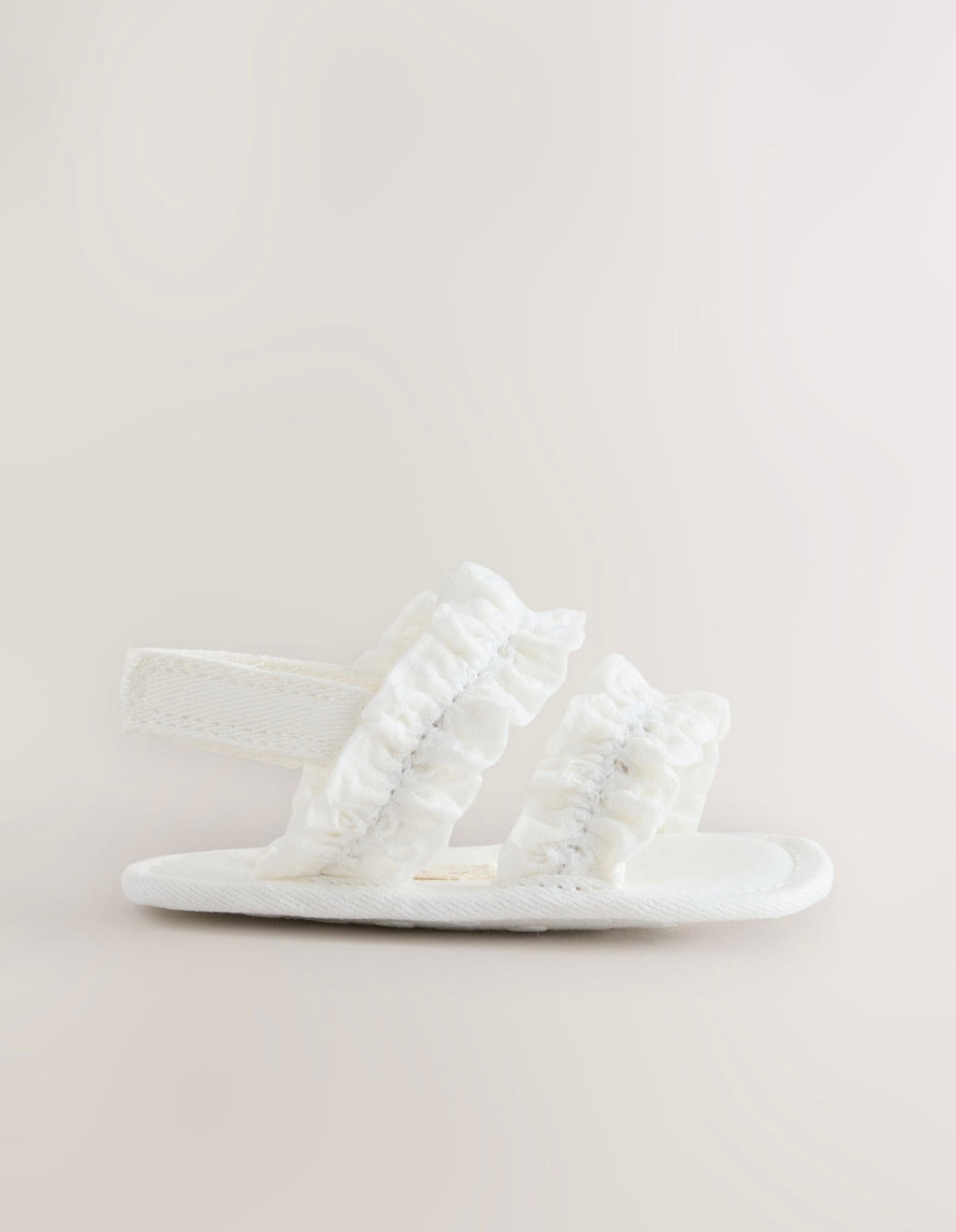 White Baby Ruffle Sandals