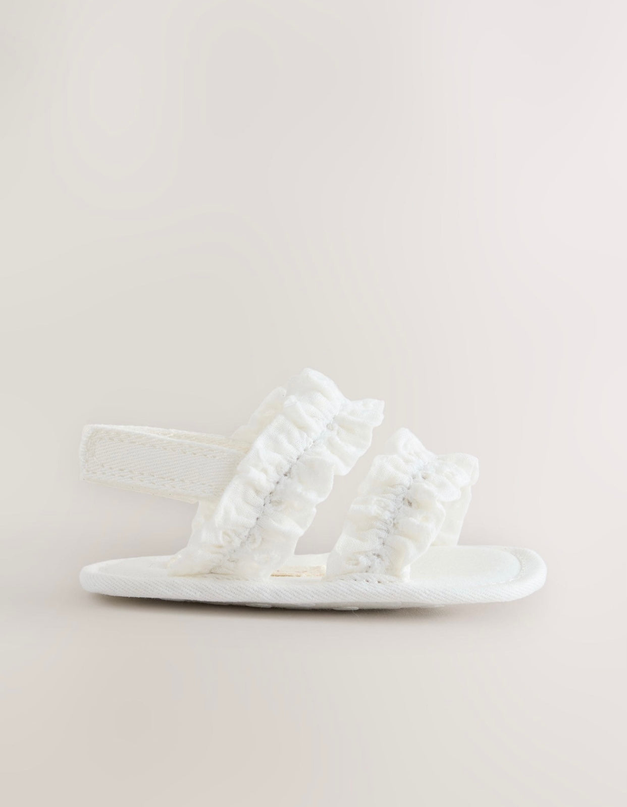 White Baby Ruffle Sandals