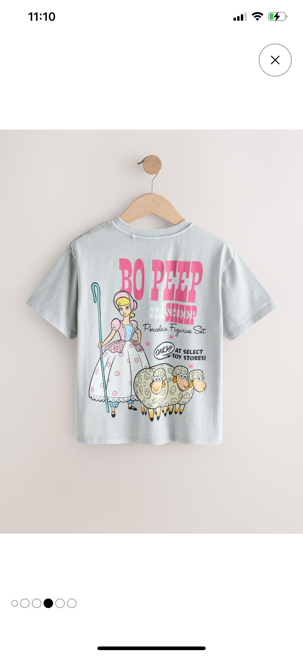 Grey Bo Peep Oversized Toy Story
Graphic Print T-Shirt)