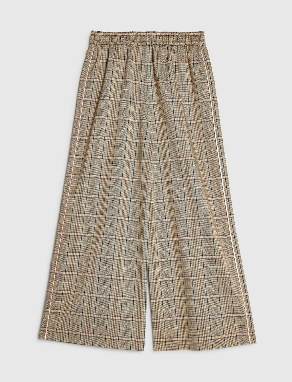 River Island Brown Checked Piping Trousers