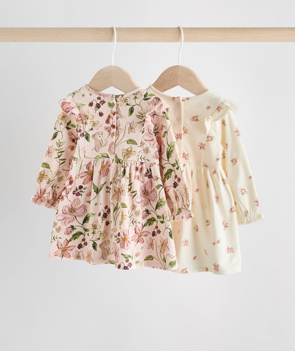 Pink Floral/ Cream Ditsy Baby Jersey
Dresses 2 Pack