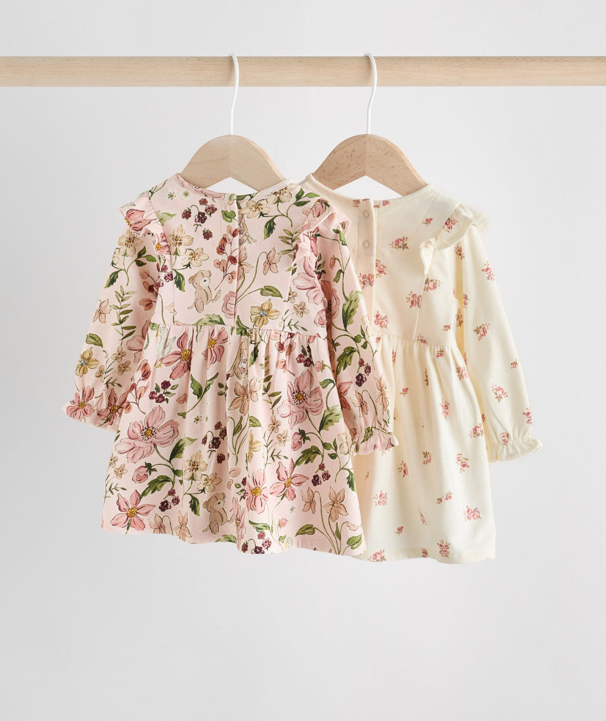Pink Floral/ Cream Ditsy Baby Jersey
Dresses 2 Pack