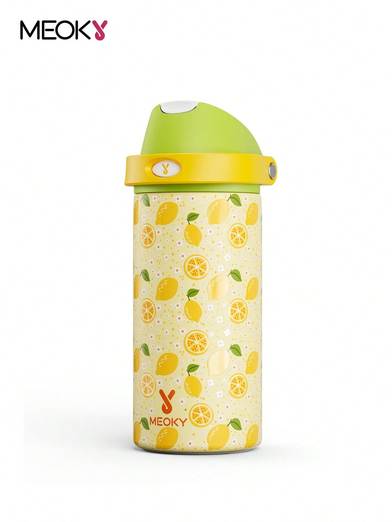 Meoky 530 ml Vacuum Insulated Water Bottle With 2-In-1 Straw And Spout Lid
