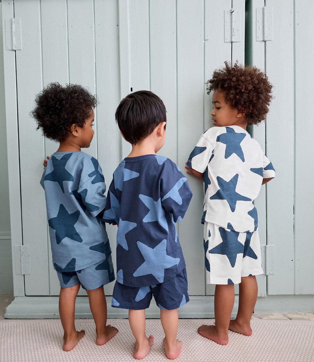 Navy Blue/White Stars Short Pyjamas 3 Pack
