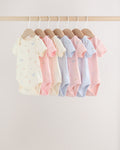 Multi Pastel Character 7 Pack Short Sleeve Baby Bodysuits