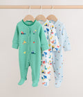 Multi Farm Baby Sleepsuits 3 Pack