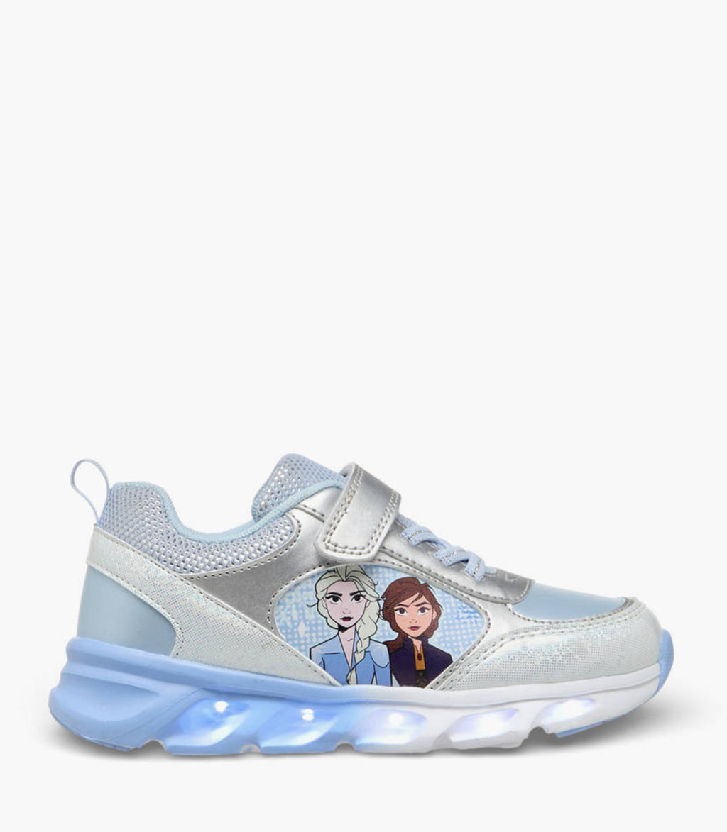 Disney Girls Frozen Print Light-Up Ankle Sneakers