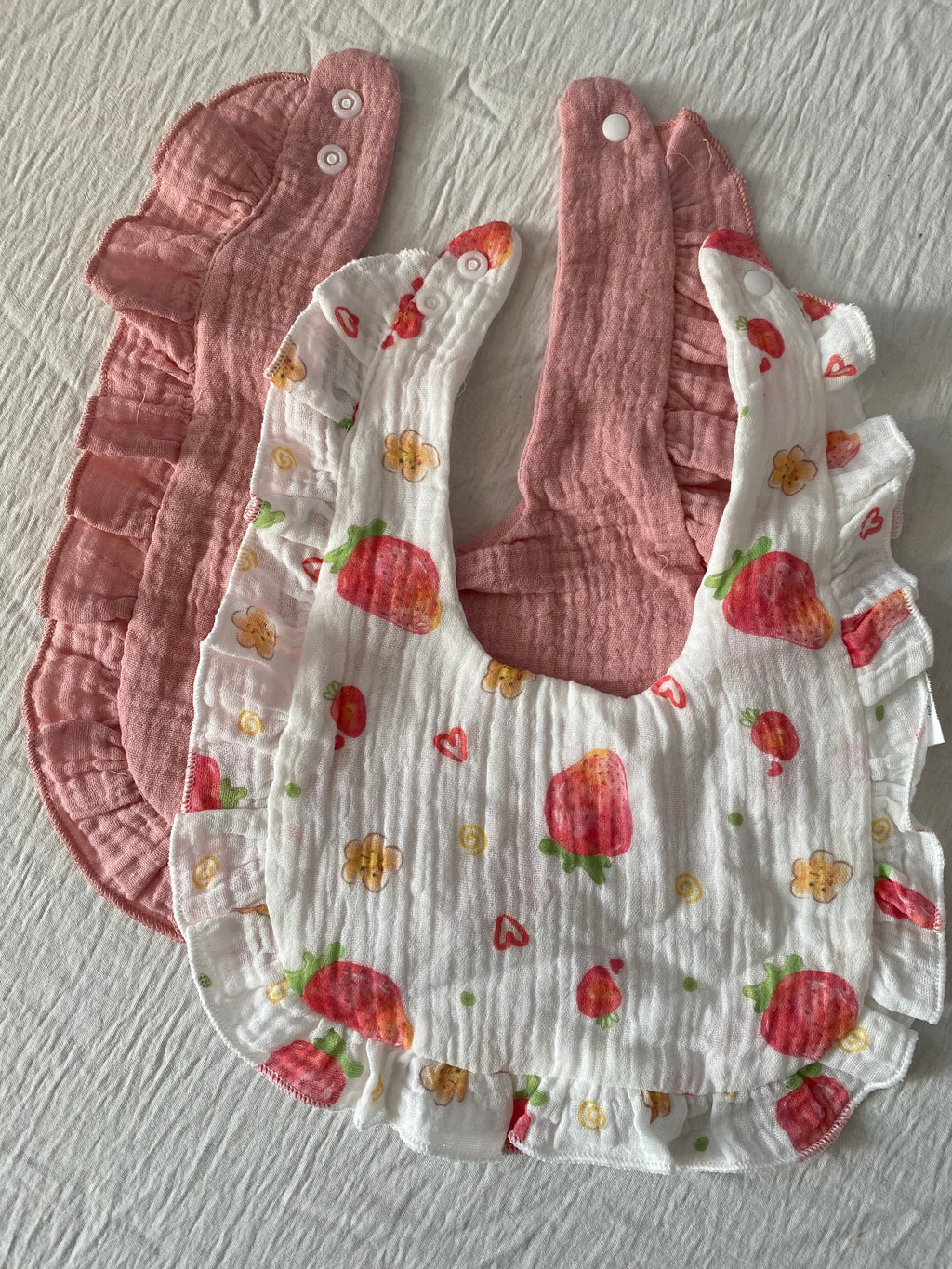 2pcs Soft & Comfortable 100% Cotton Baby Bibs (immediate)