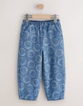 Mid Blue SmileyWorld® Pullon Barrel Jeans