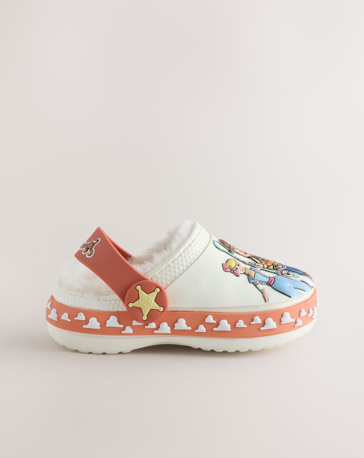 White Toy Story Cosy Lined Slipper Clogs