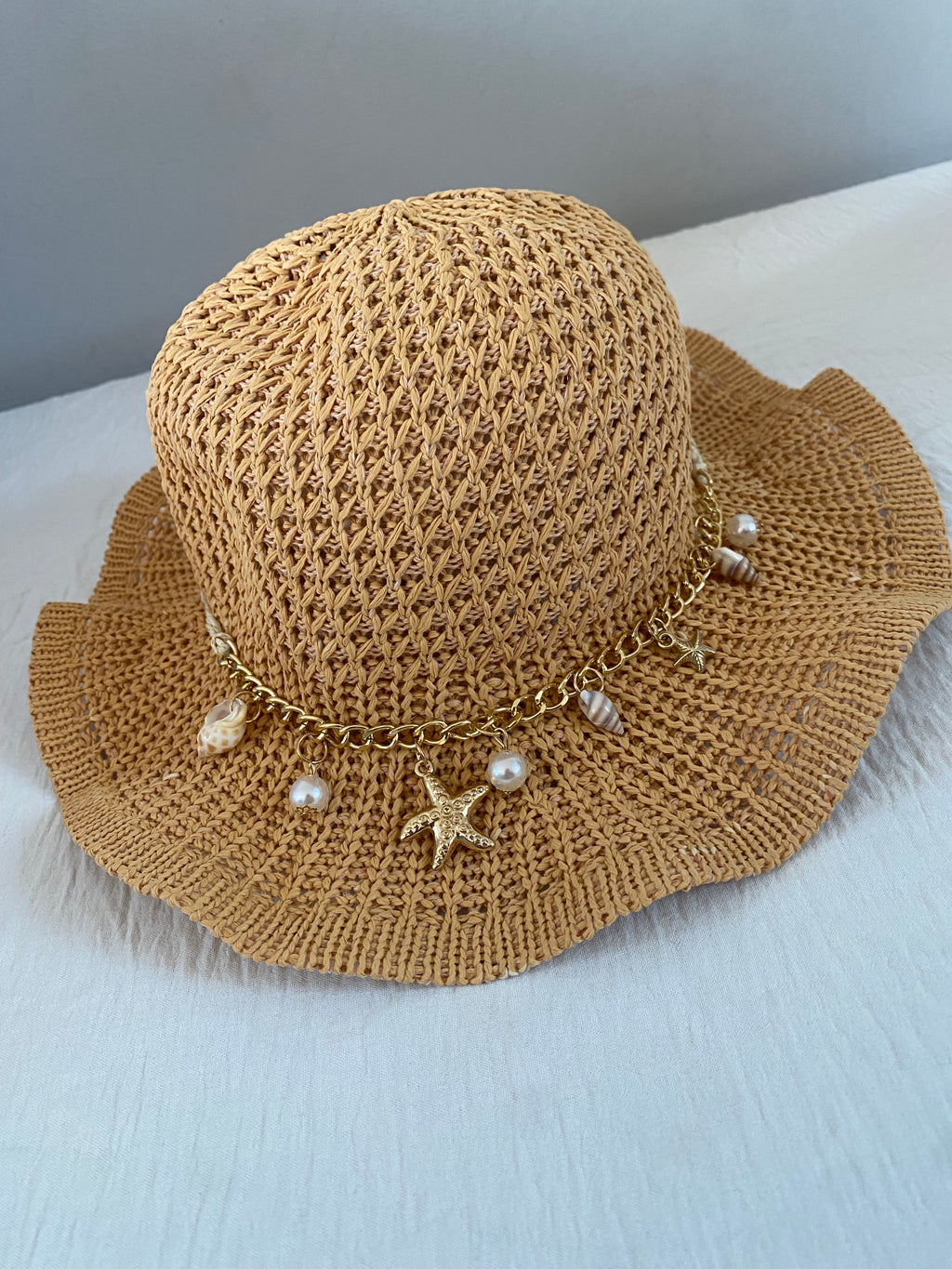 1pc Toddler Sun Hat With Ruffled Brim (immediate)