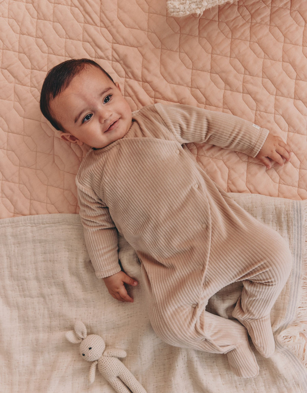 Neutral Fleece Baby Sleepsuits 2 Pack