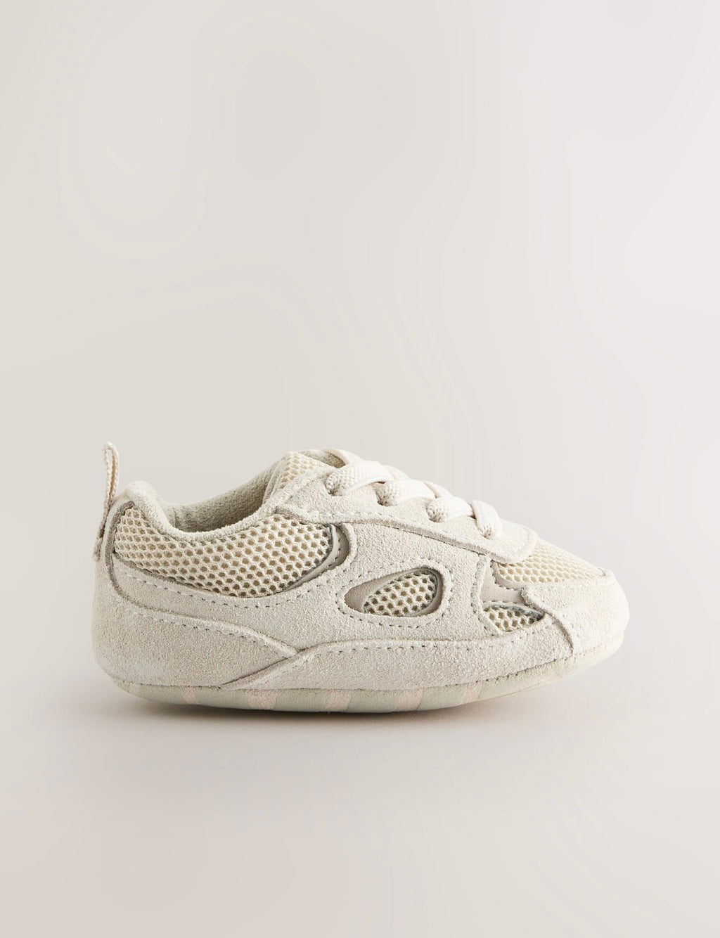 Neutral Baby Elastic Lace Slip-Ons Trainers