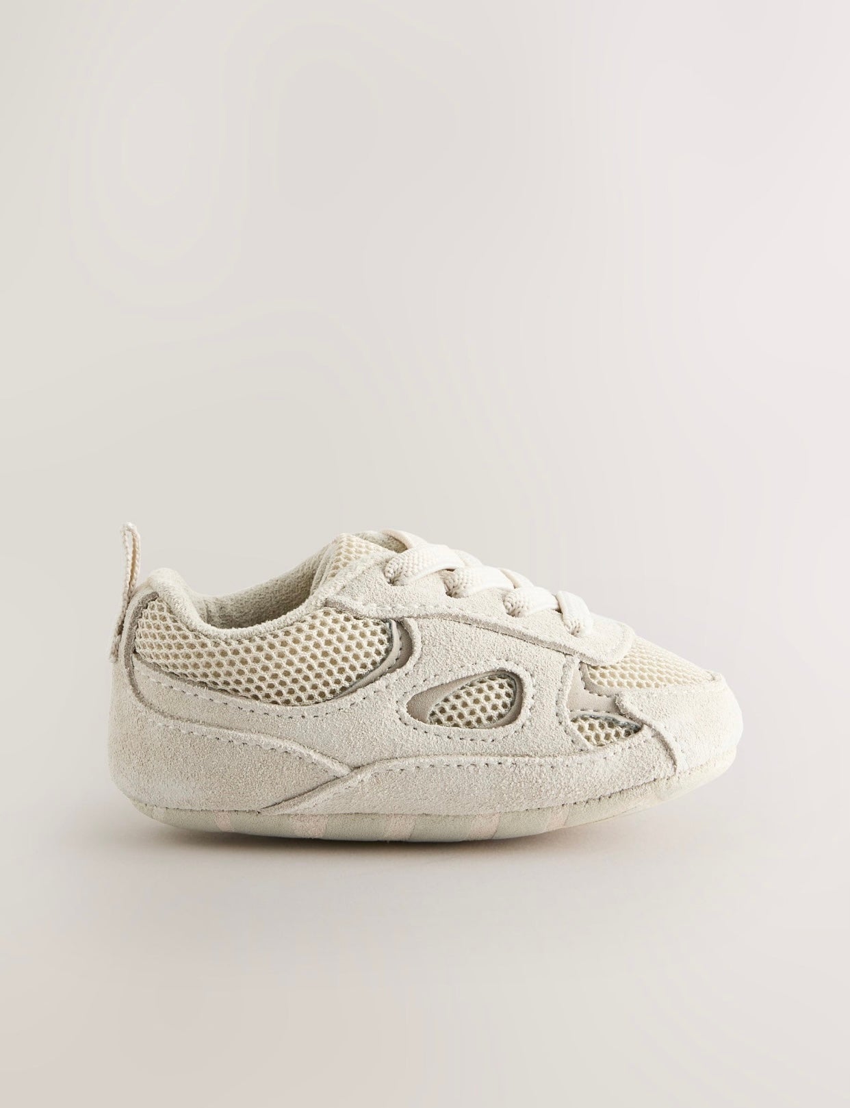 Neutral Baby Elastic Lace Slip-Ons Trainers