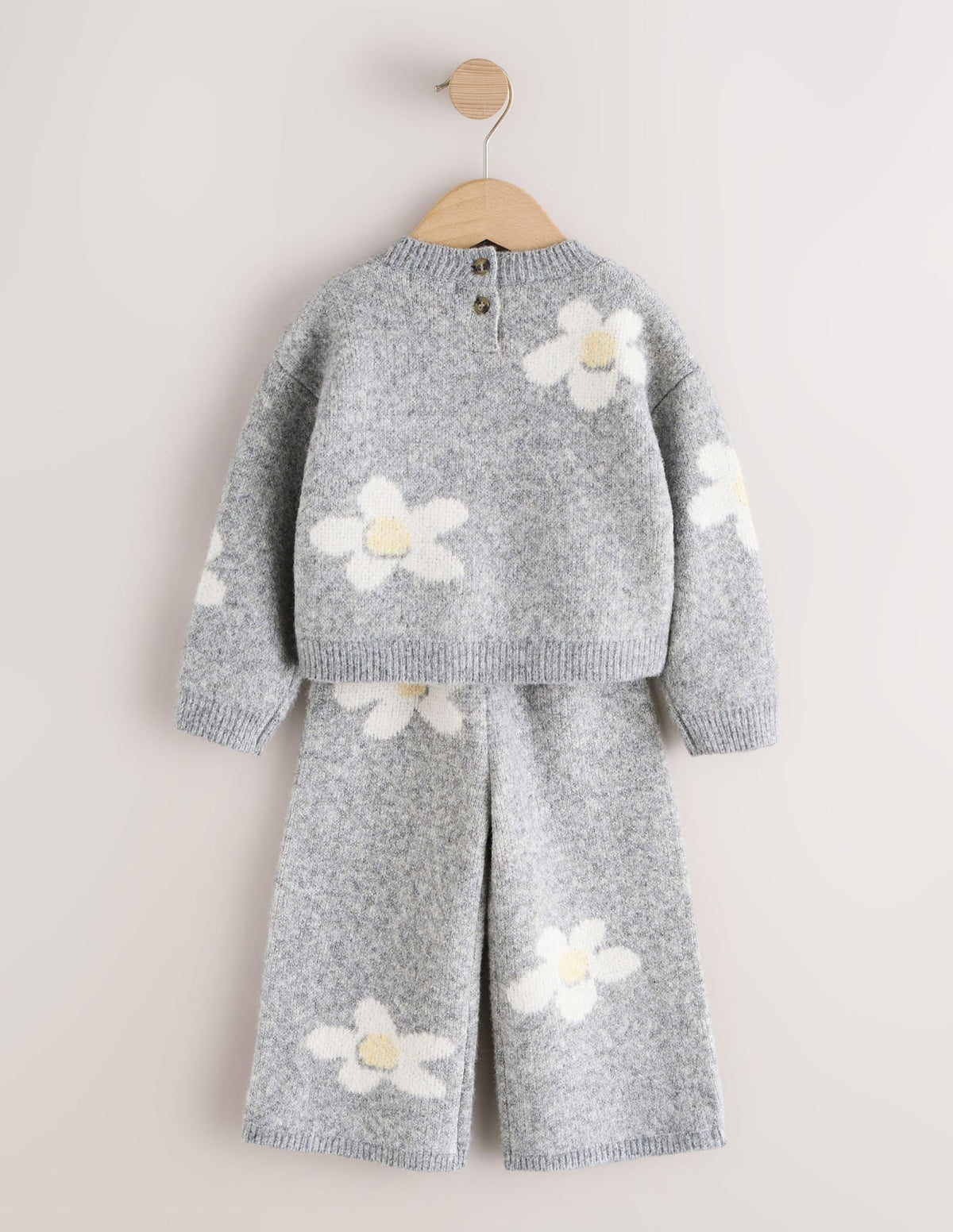 Grey Daisy Jumper and Trousers Set