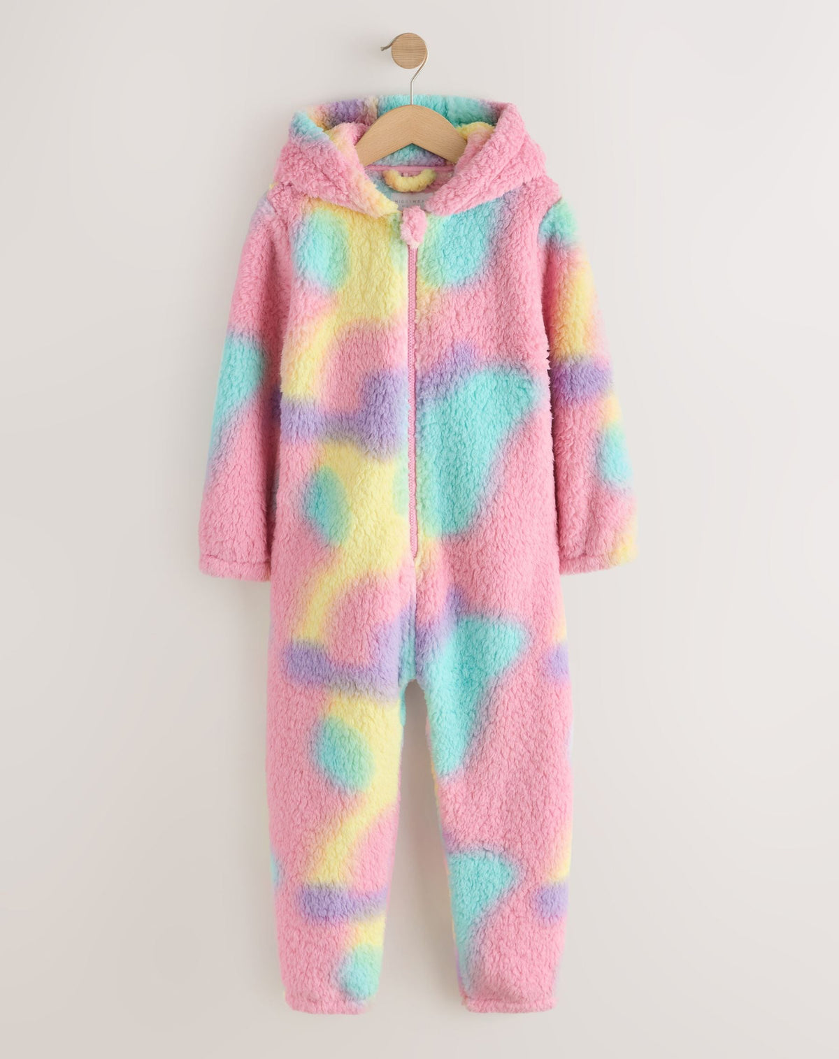 Multi Tie Dye Print Fleece All-In-One
