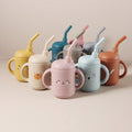 120ml Baby Silicone Drinking Cup, Anti-Drop Straw Training Cup For Toddlers (immediate)