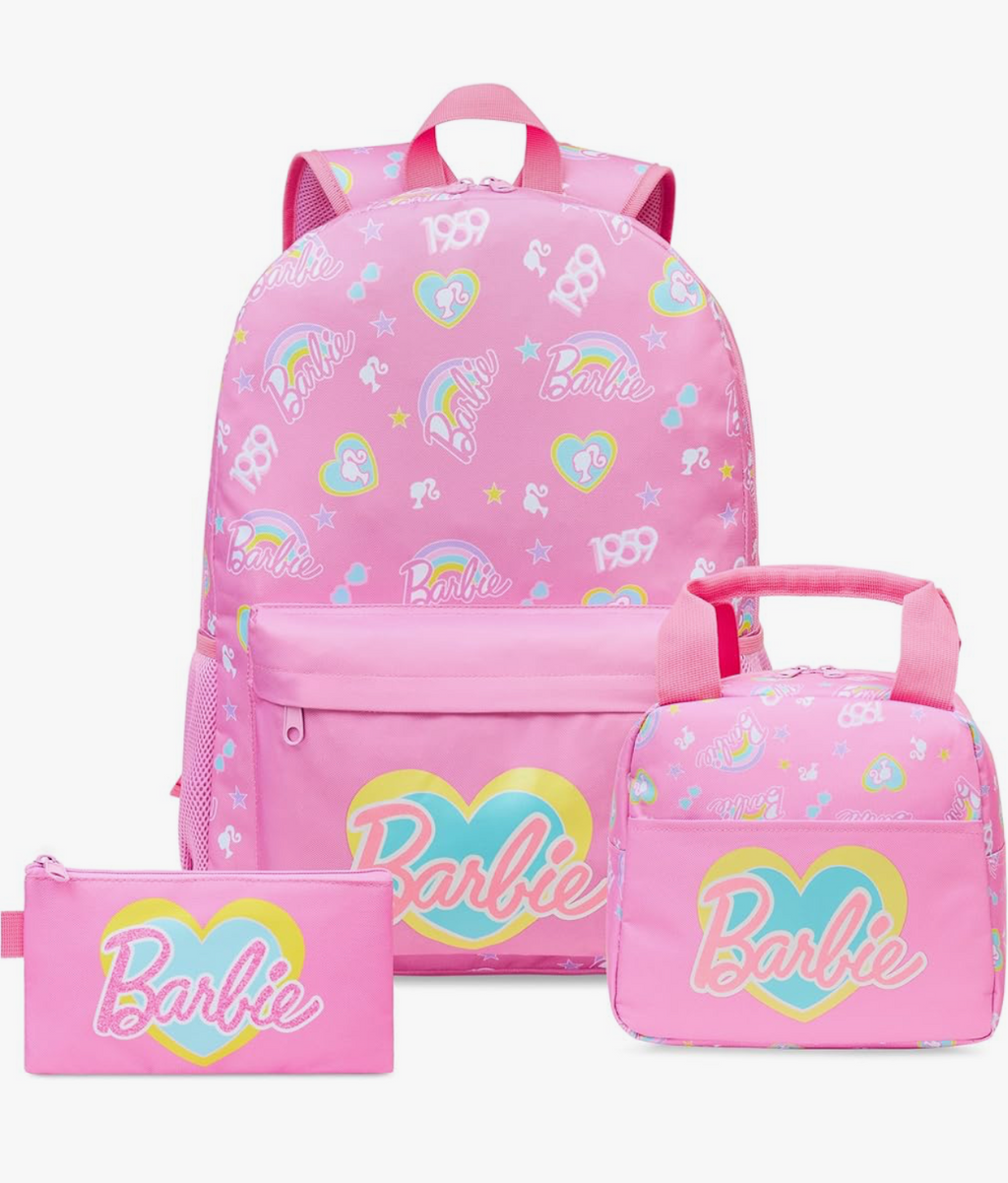 Barbie Print School Backpack Set 16 inch