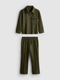 A zip-up jacket and pintuck joggers clothing co-ord