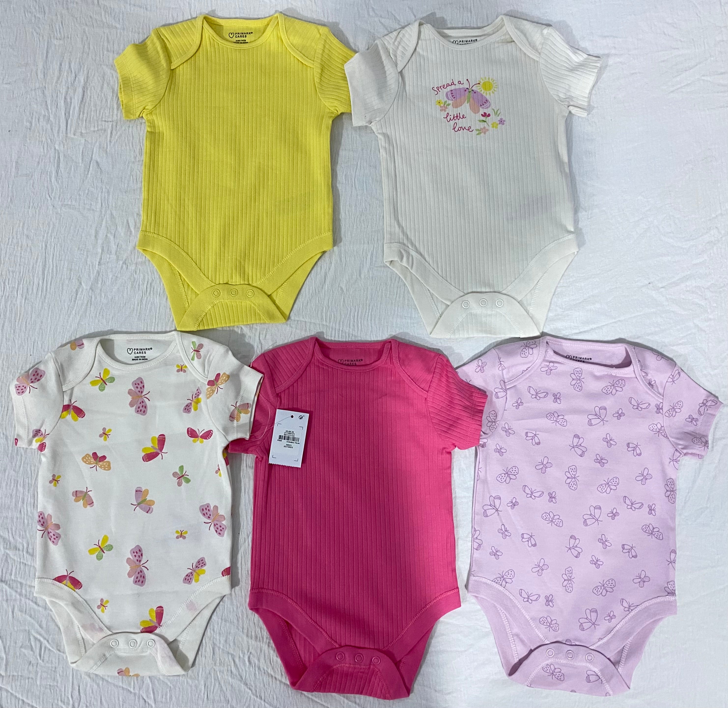 5pcs Baby Girl Bodysuit Set (immediate)