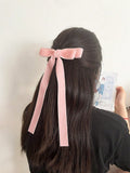 1pc Velvet Bow Hair Clip