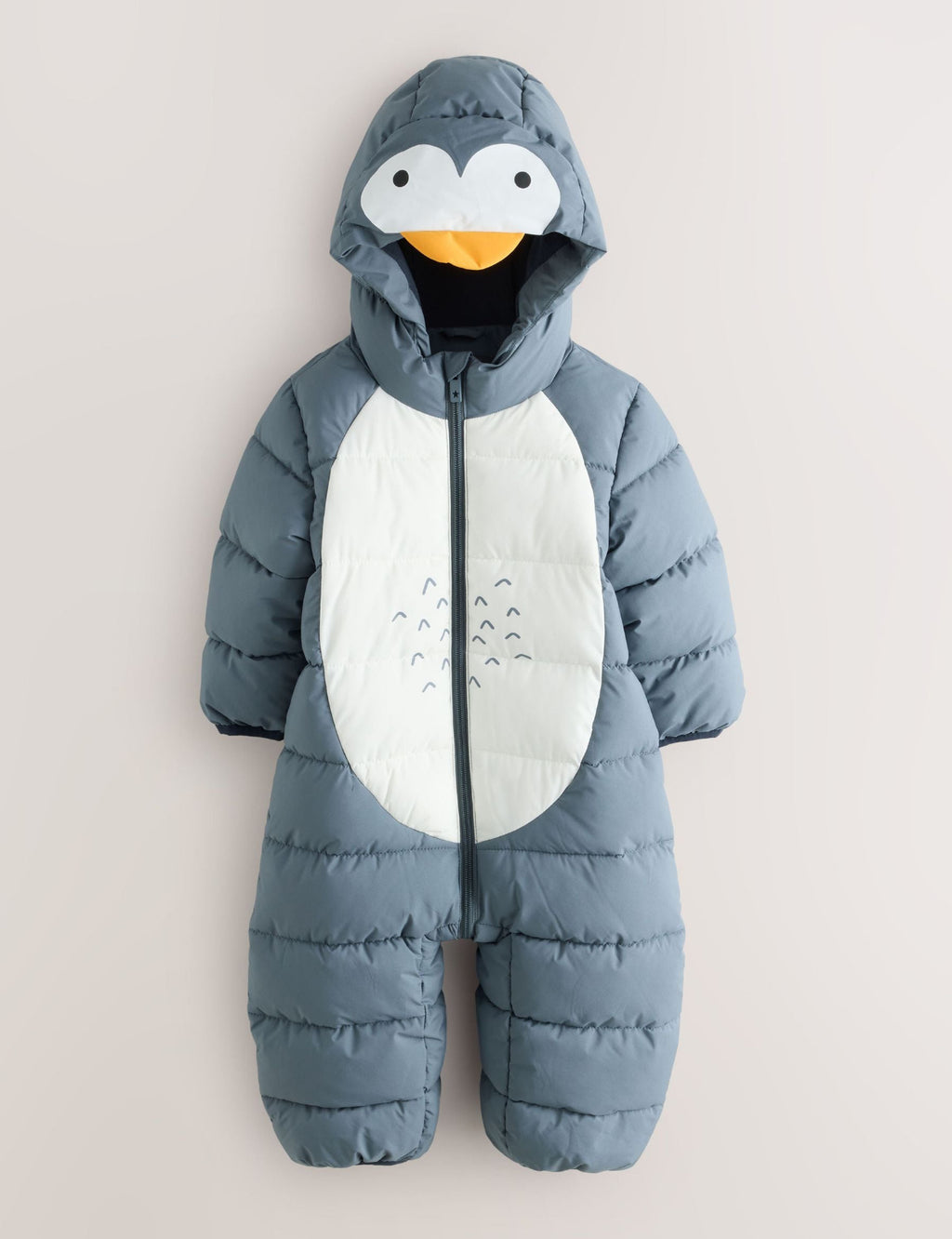 Grey Penguin Padded Snowsuit