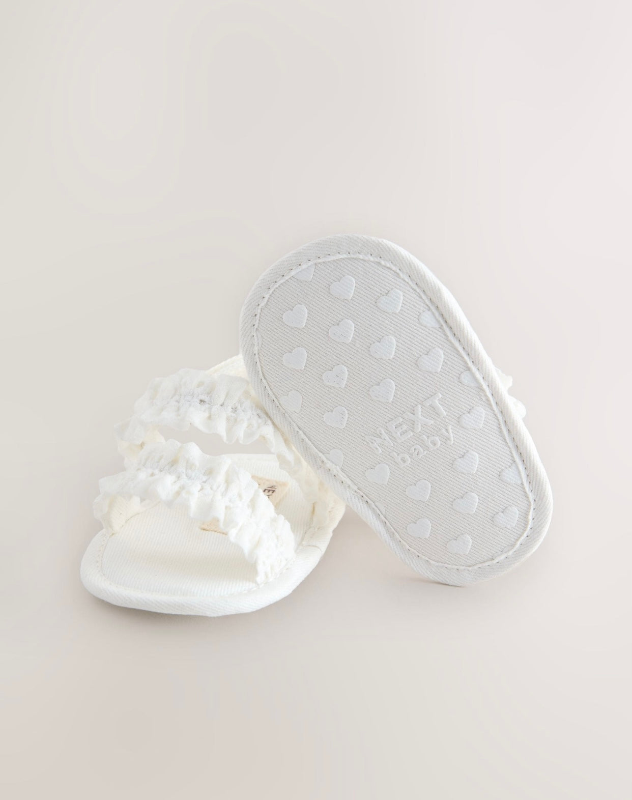White Baby Ruffle Sandals