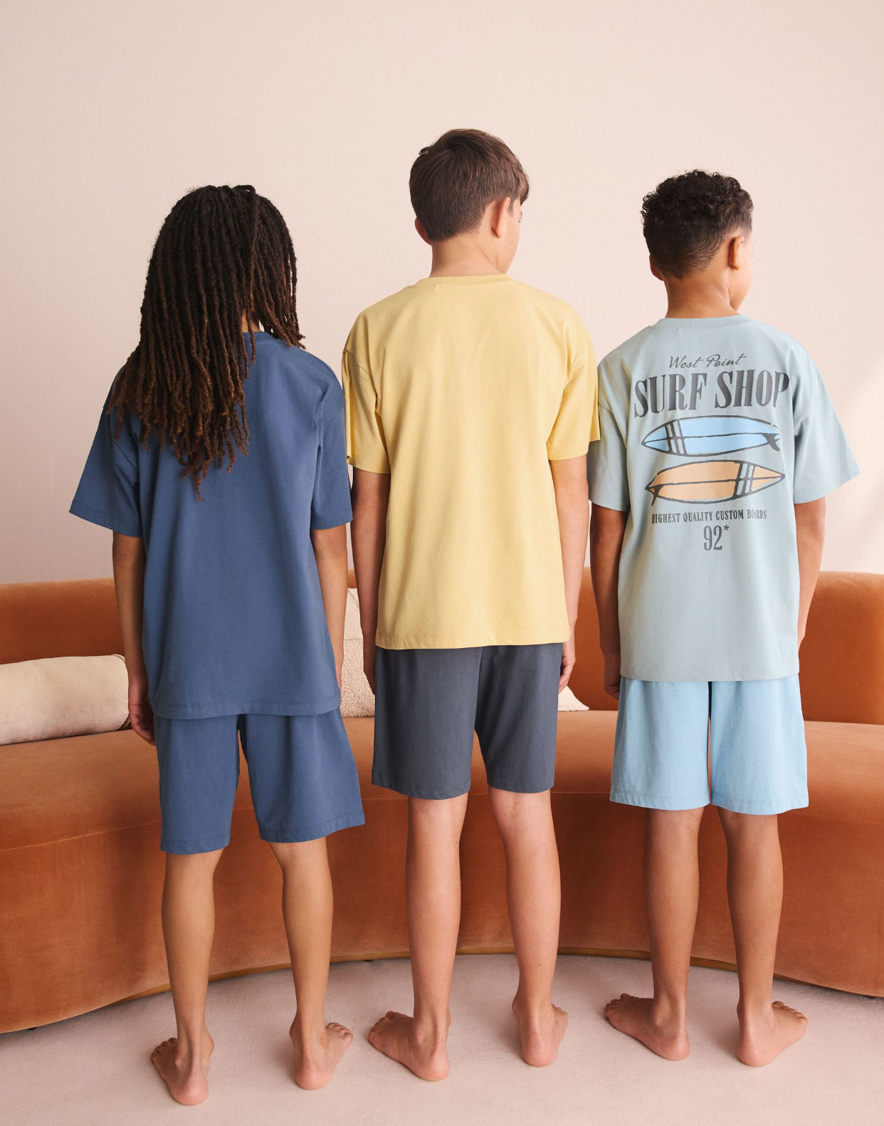 Blue/Yellow/Grey Surf Short Pyjamas 3
Pack