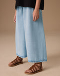 Light Denim Culotte Trousers