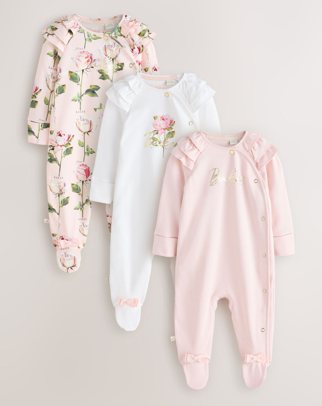Baker by Ted Baker 3 Pack Sleepsuits