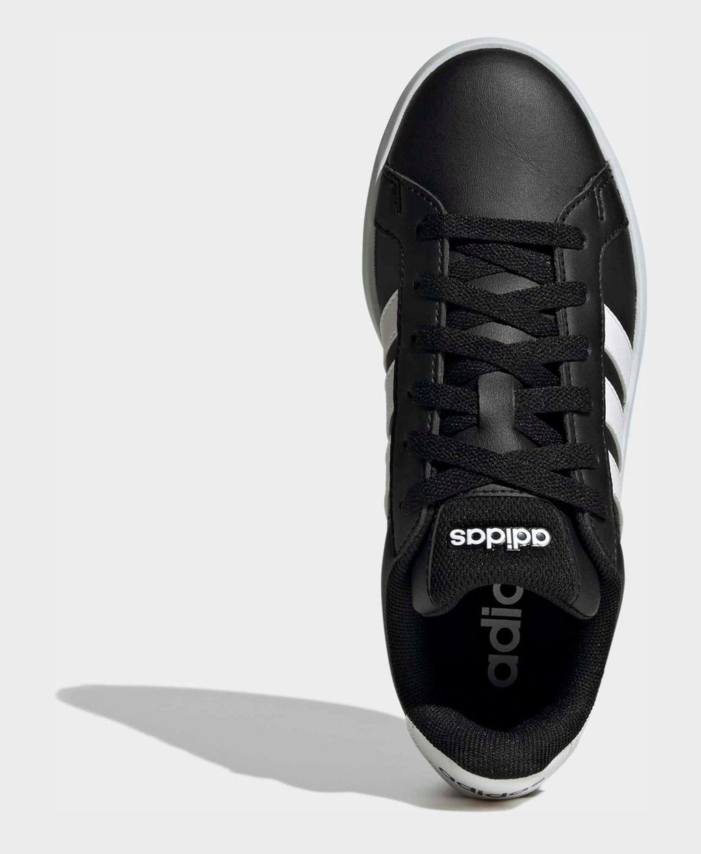adidas Black/White Grand Court 3.0 Junior Trainers