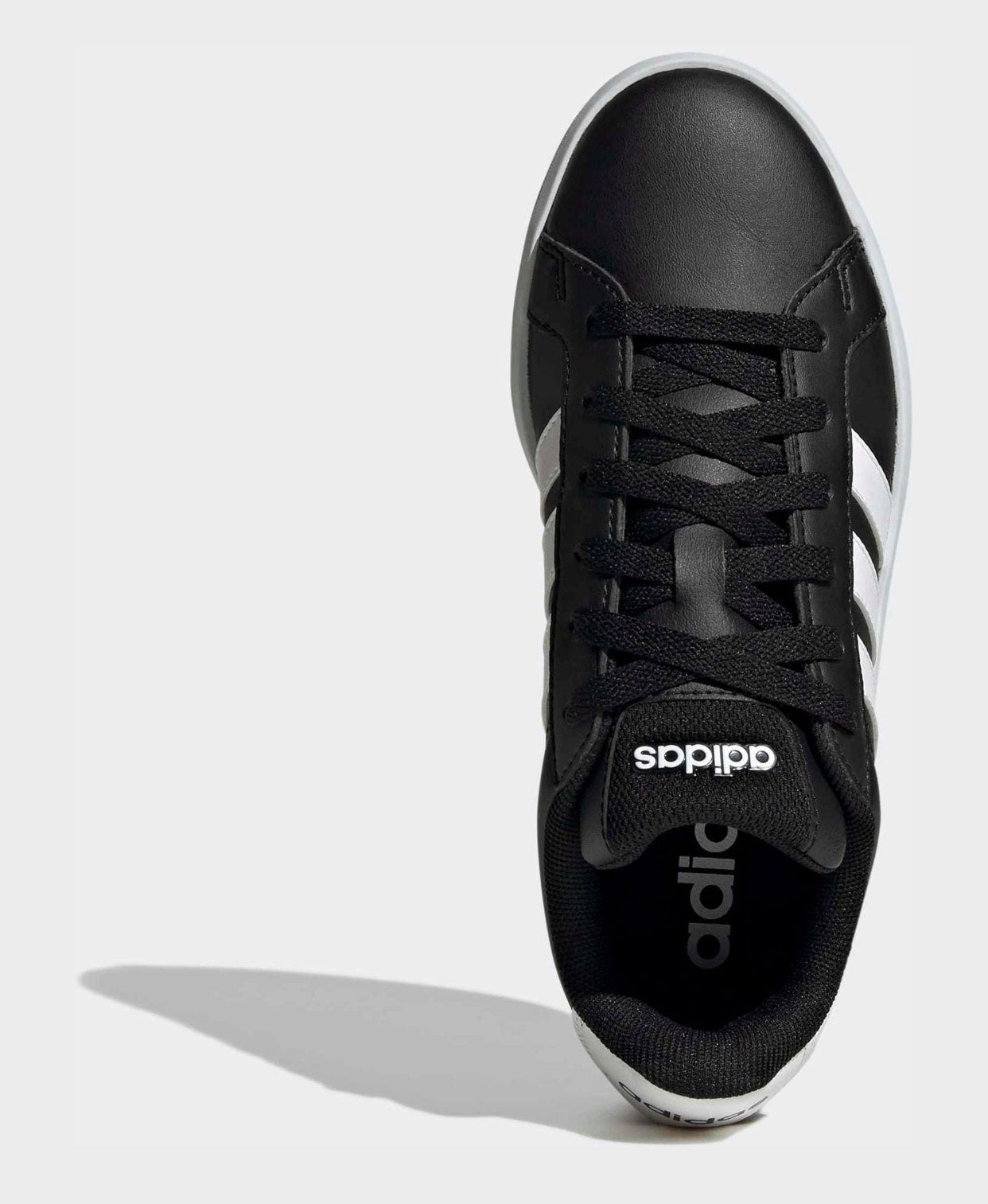 adidas Black/White Grand Court 3.0 Junior Trainers