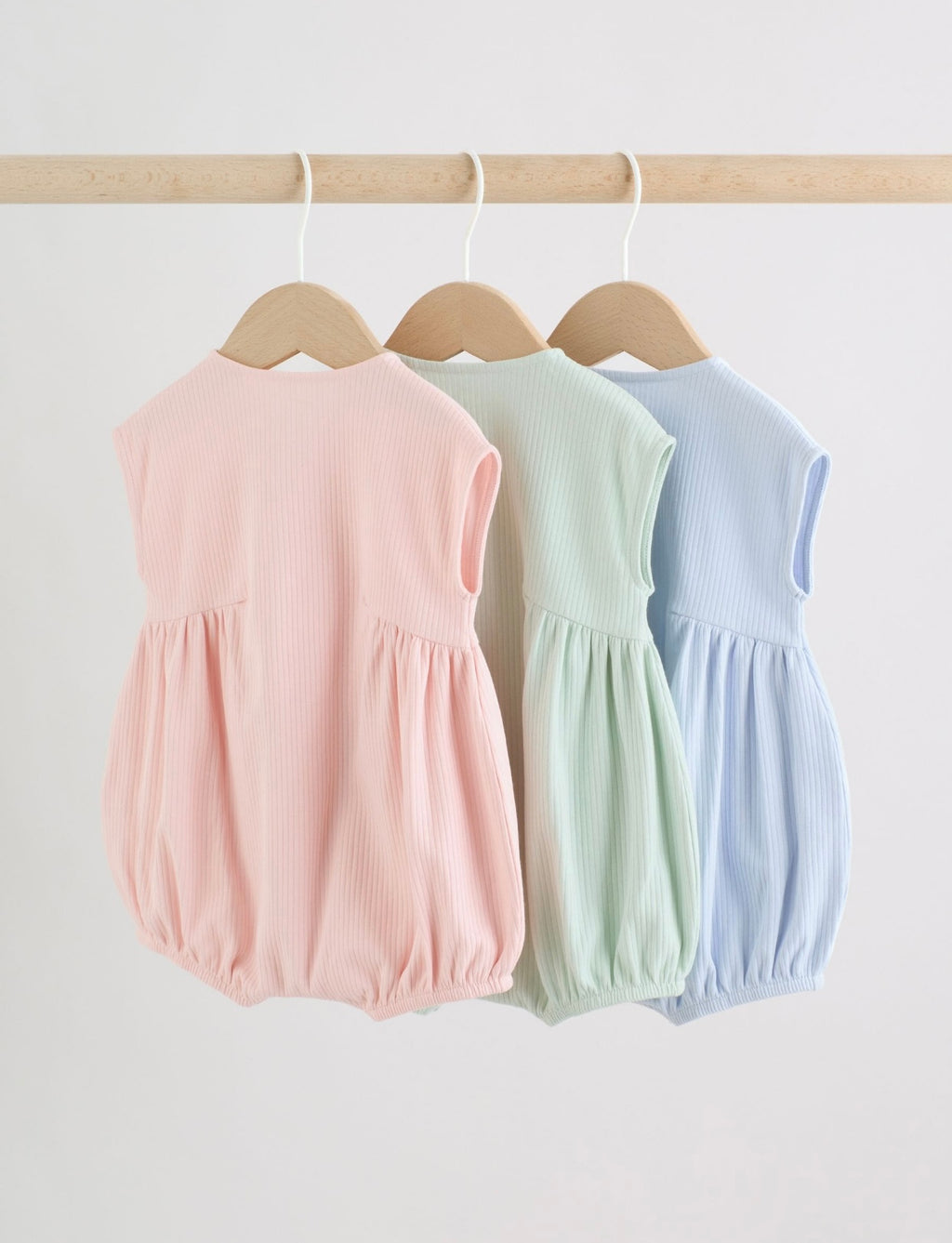 Pastel Colour Zip Through Baby Rompers