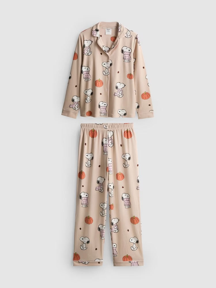 Primark Snoopy Minky Graphic Boyfriend Pyjamas