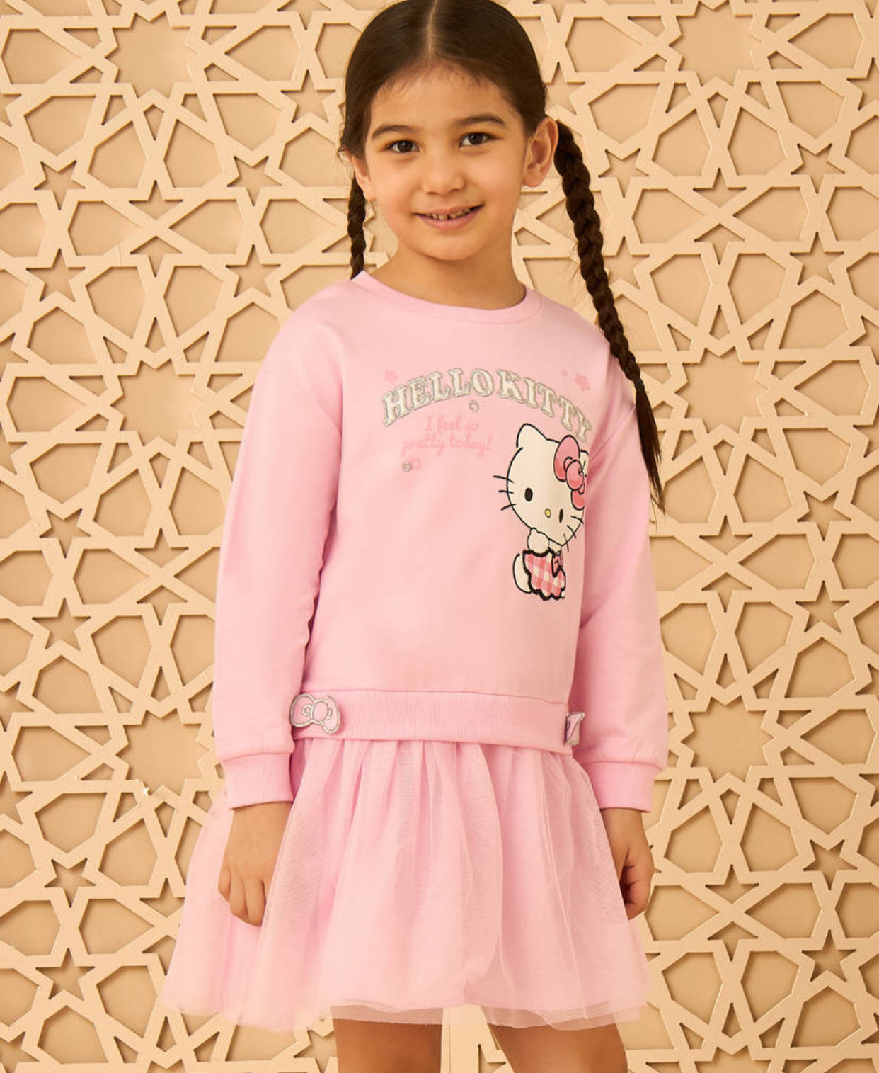 Hello Kitty Print Poplin Sweat Dress