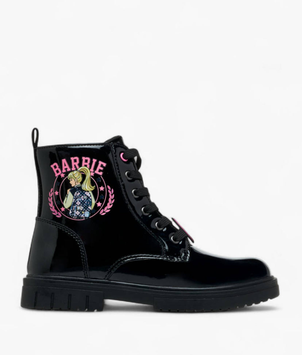 Barbie Printed Ankle Boots with Zip Closure