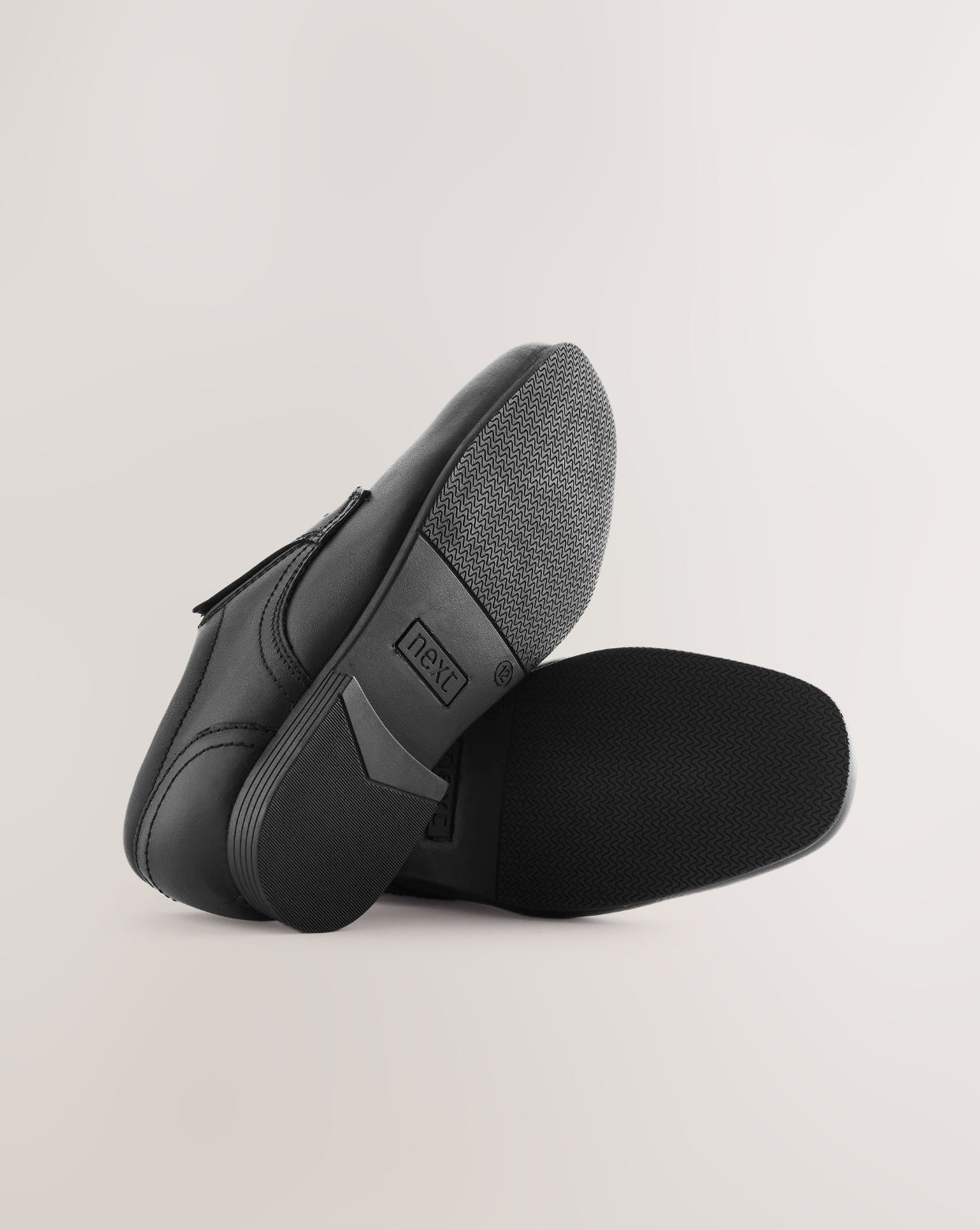 Black Standard Fit (F) School Leather Lace-Up Shoes