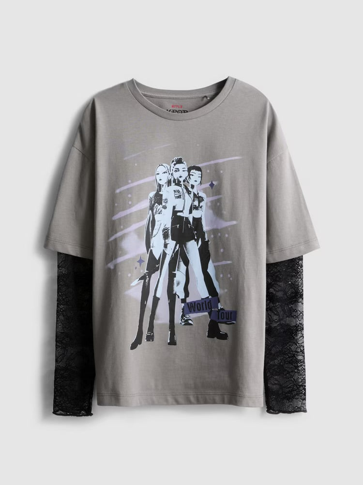 KPop Demon Hunters Lace Long Sleeve T-Shirt