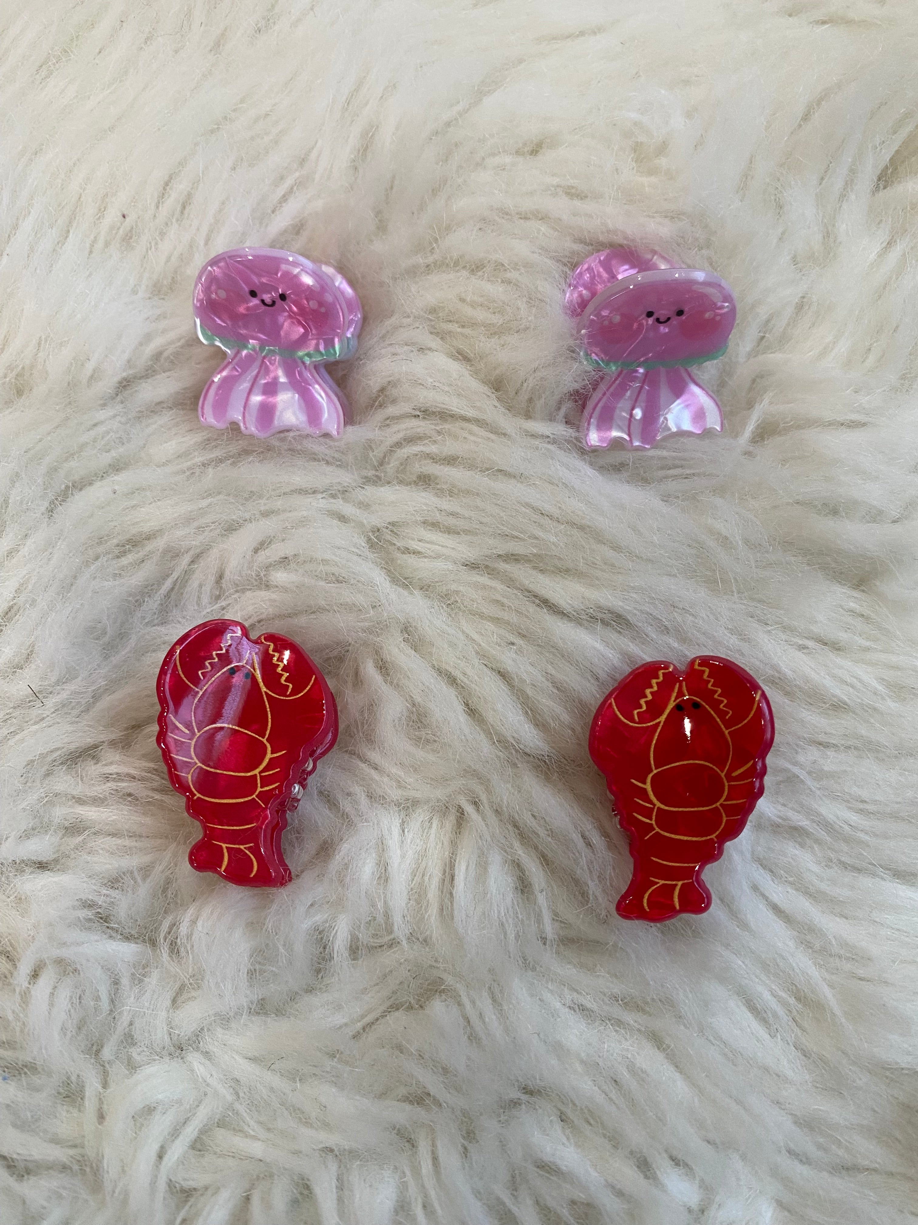 4pcs Ocean Mini Hair Clips