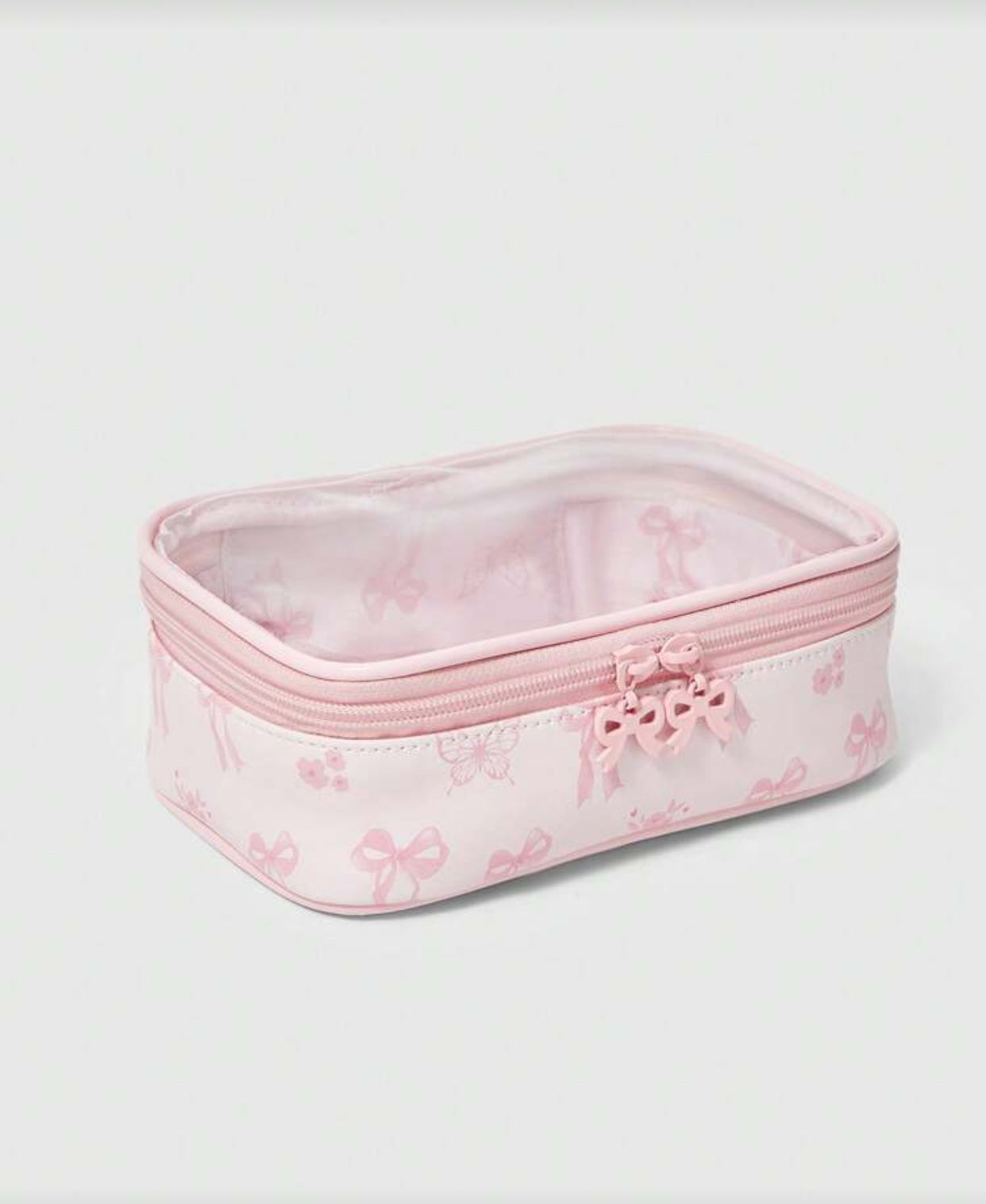 Pink Transparent Makeup Bag/Organizer (immediate)
