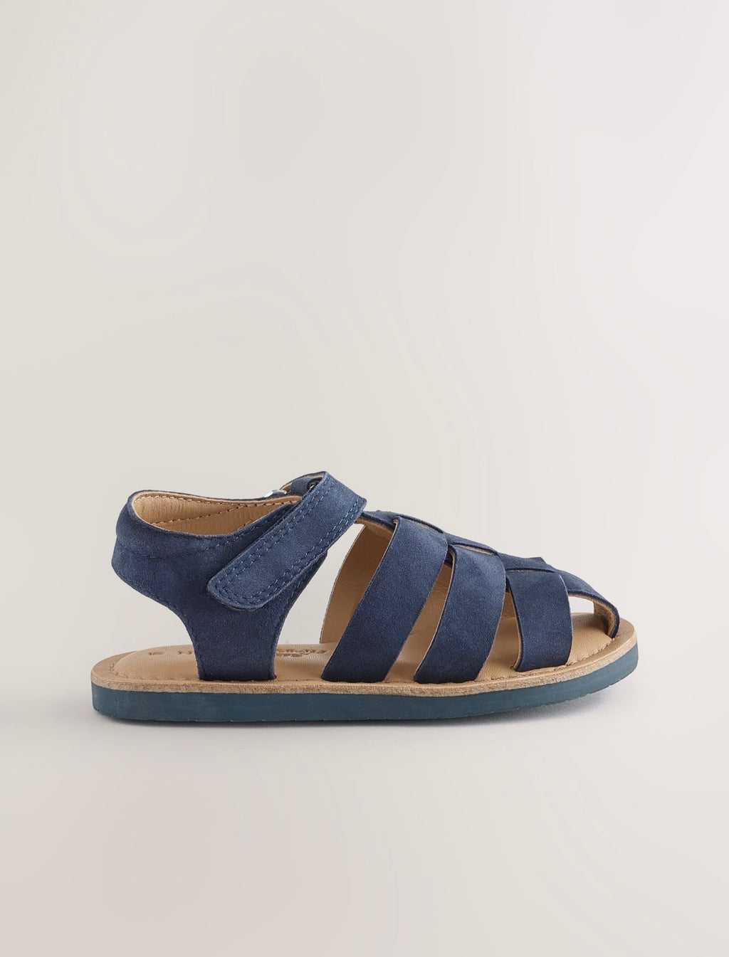 Navy Leather Fisherman Sandals