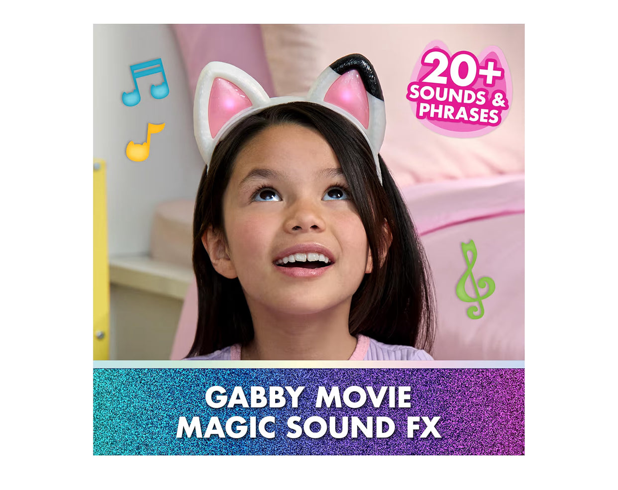 Gabby's Dollhouse: The Movie, Meow-mazing Interactive Ears, Hairband with Lights, Sounds and 3 Modes of Play