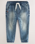 Mid Blue Regular Fit Joggers Jeans With Comfort Stretch