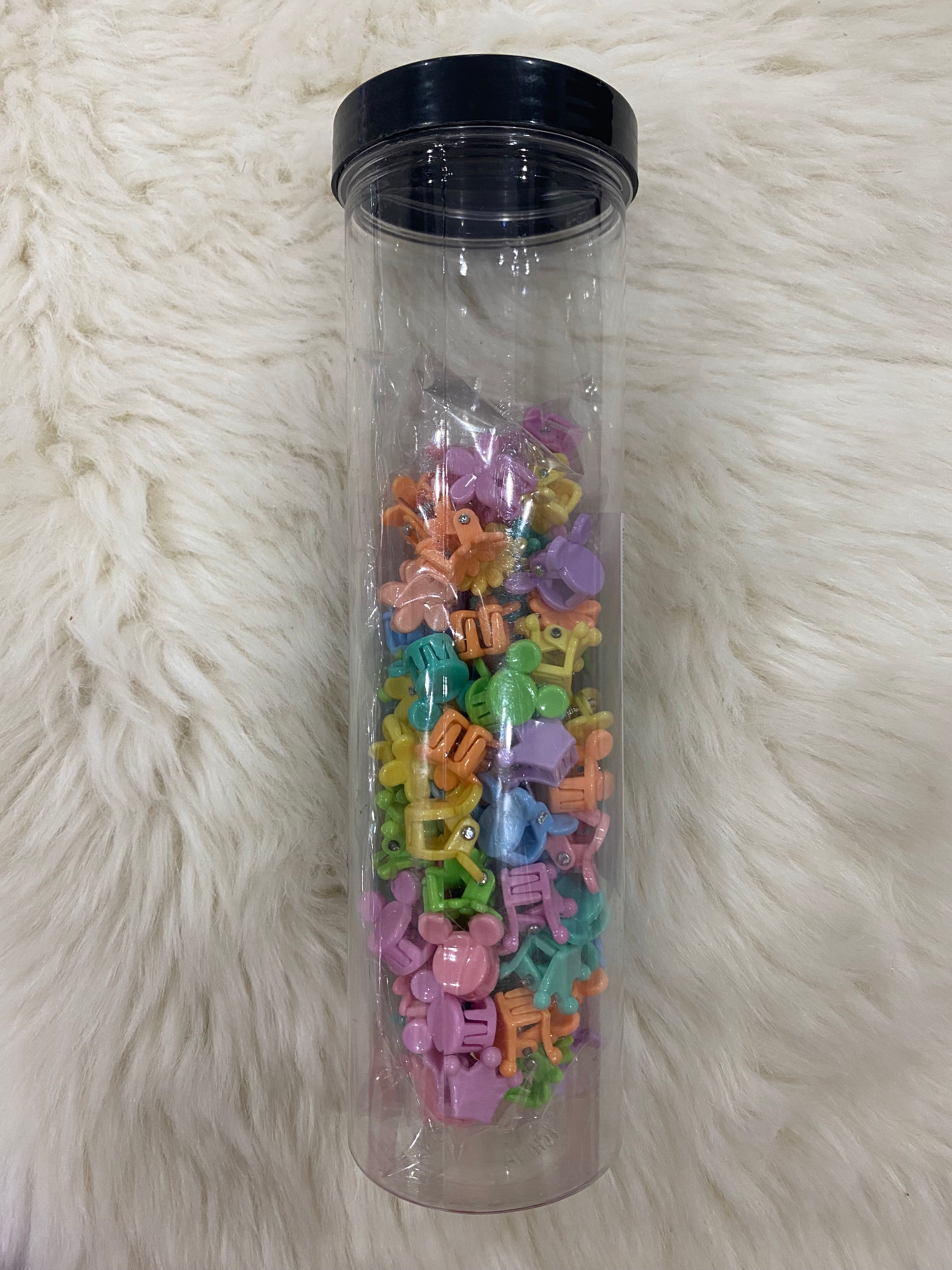 1 jar mixed colors hair claws set