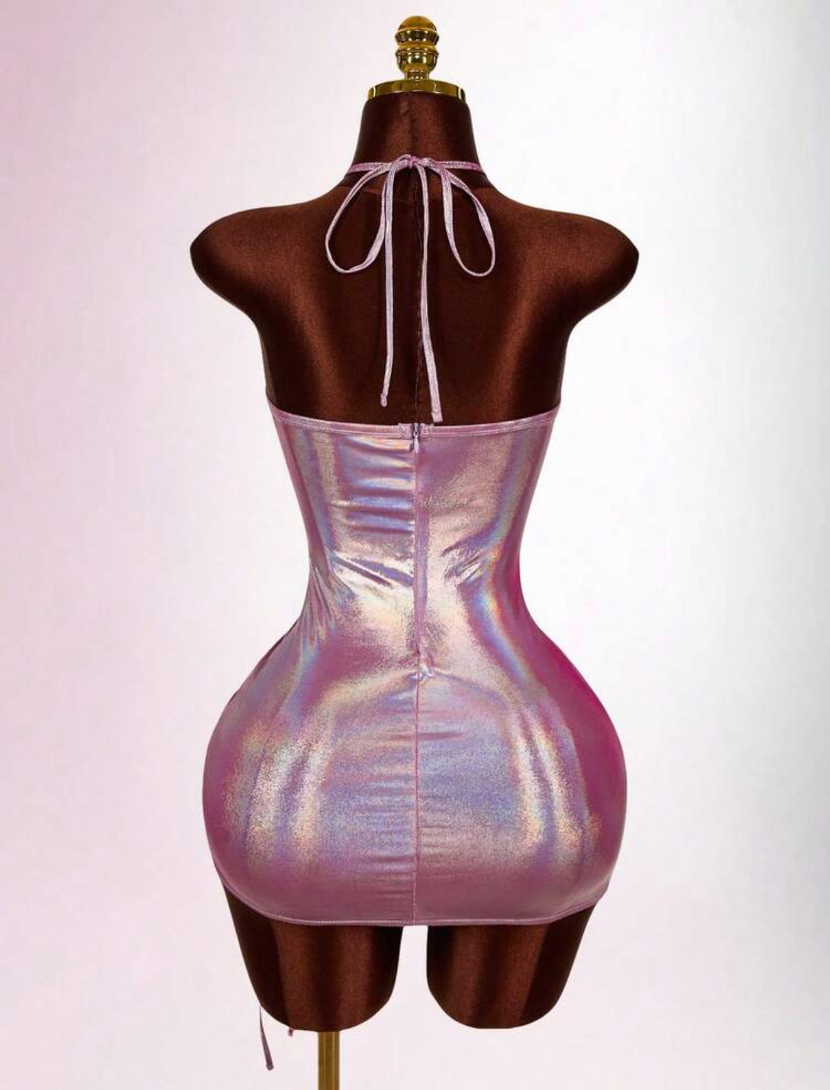 Women's Sexy Backless Halter Mini Dress