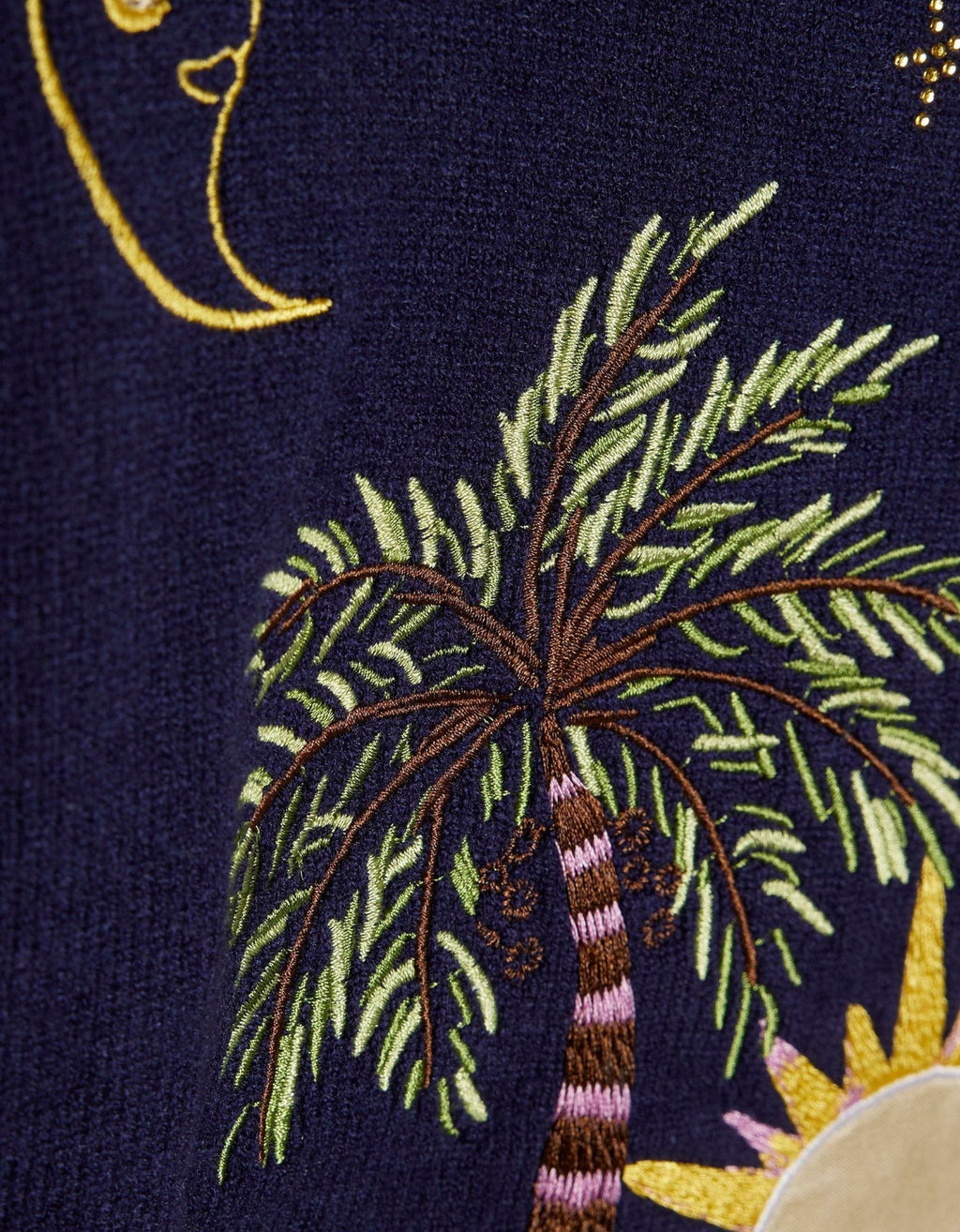 River Island Blue Palm Tree Jumper