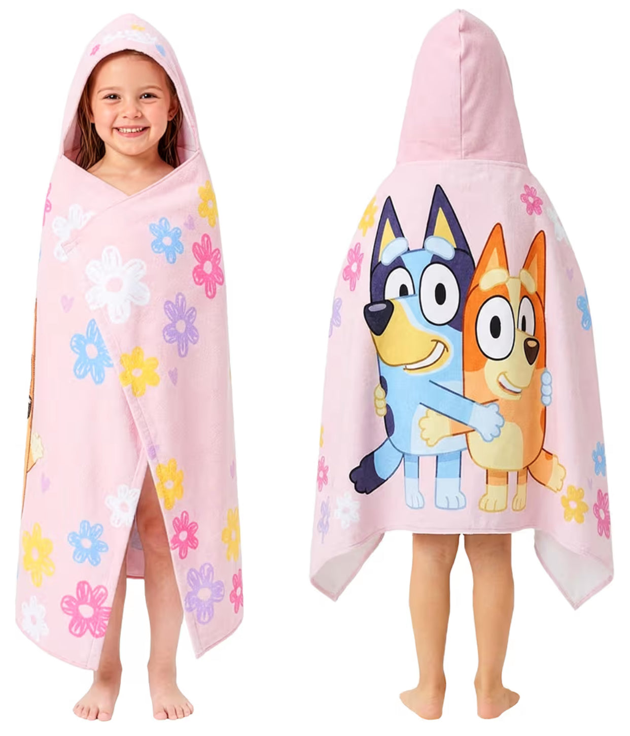 Bluey Hooded Towels for Girls