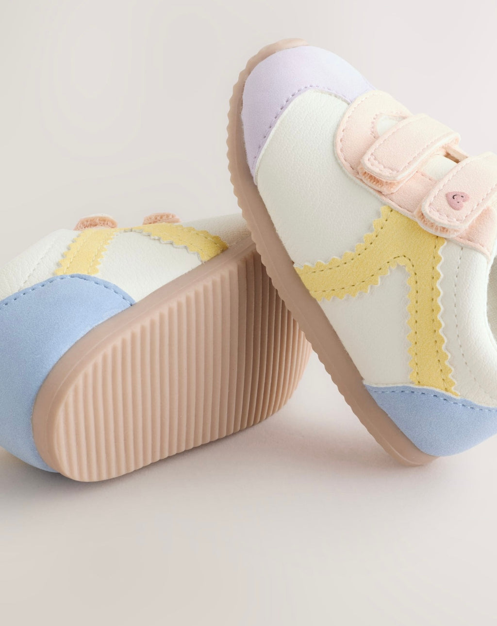 Multi Pastel Baby Touch Fastening Trainers