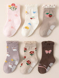 6pairs Multicolor Girls Socks (immediate)