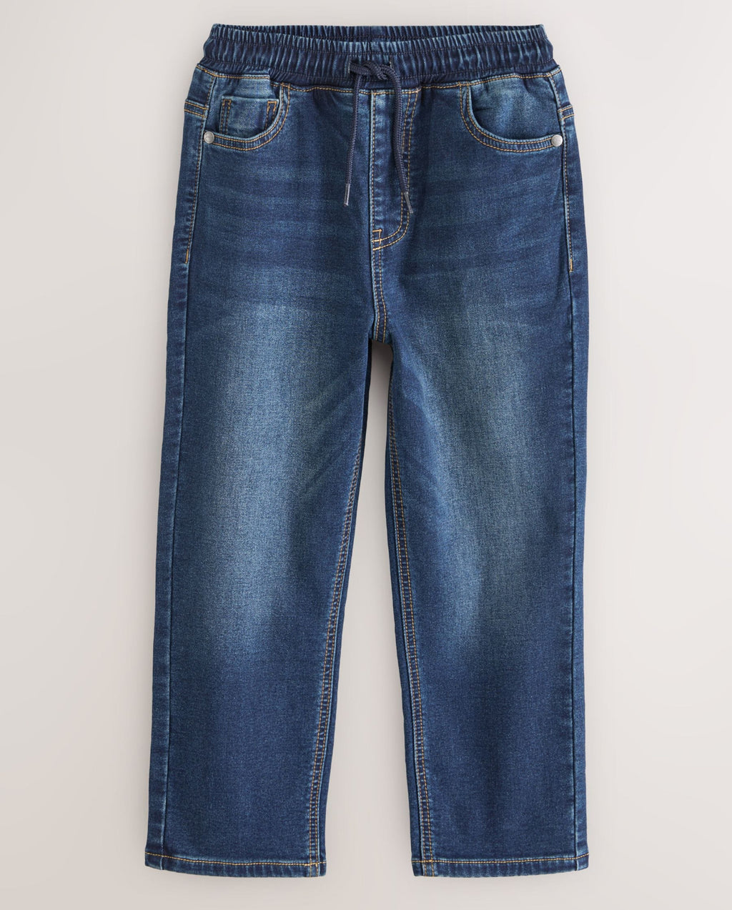 Indigo Blue Loose Fit Stretch ElasticatedWaist Jeans